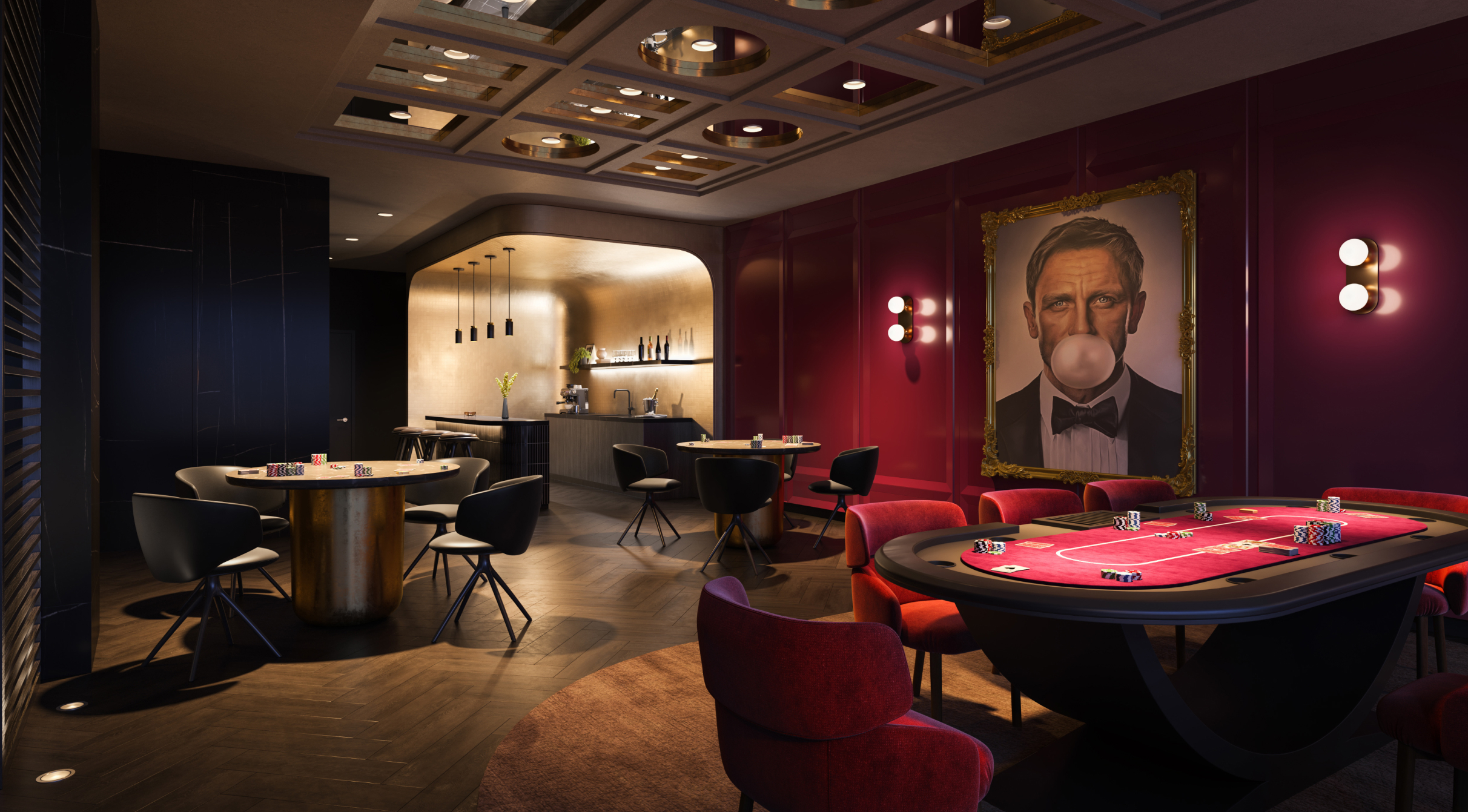 James Bond Inspired Games Room